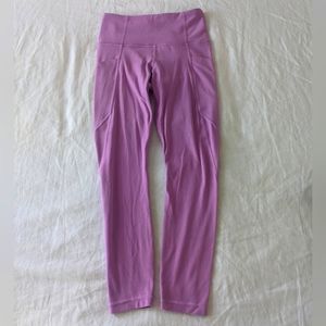 Athleta lavender XS pocket leggings like new!